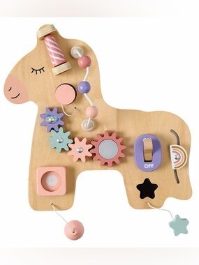 Little Town Wooden Unicorn Busy Board